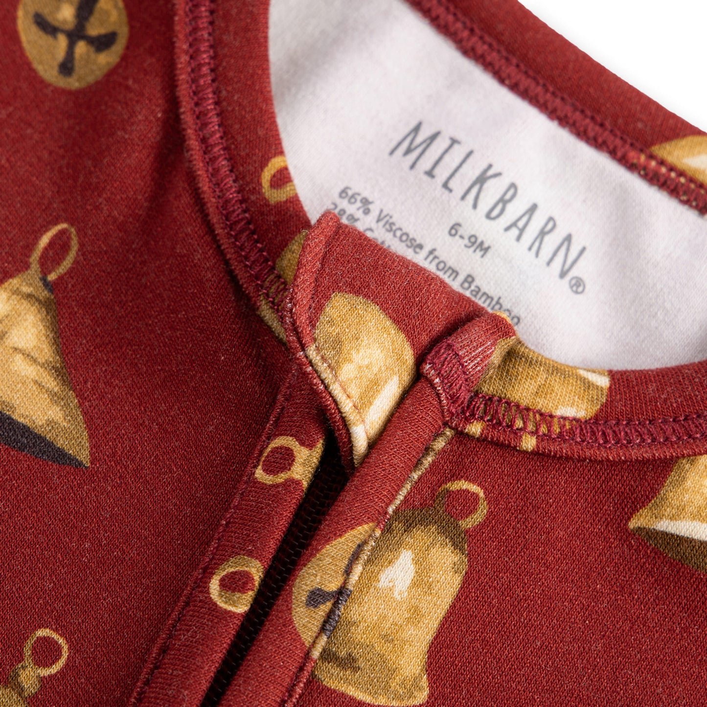 Vintage Bell Brushed Zipper Footed Romper