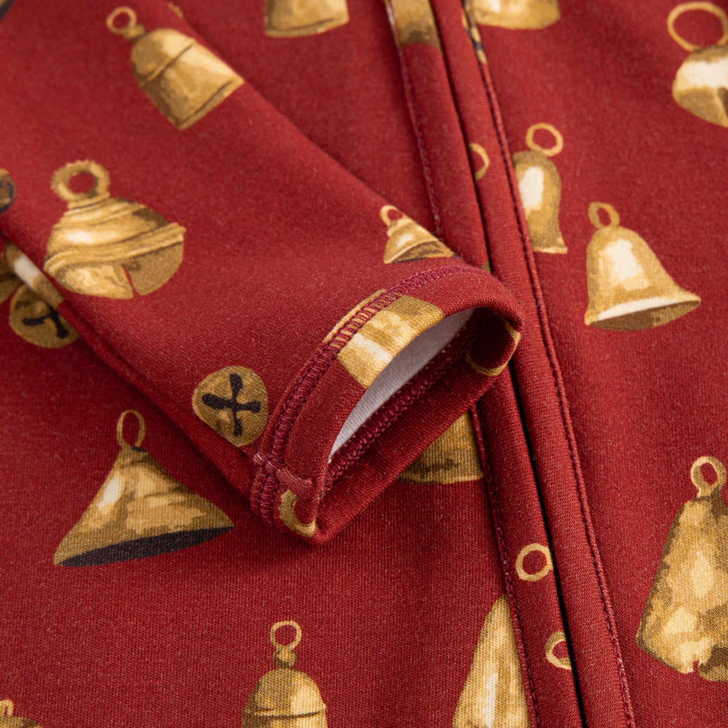 Vintage Bell Brushed Zipper Footed Romper