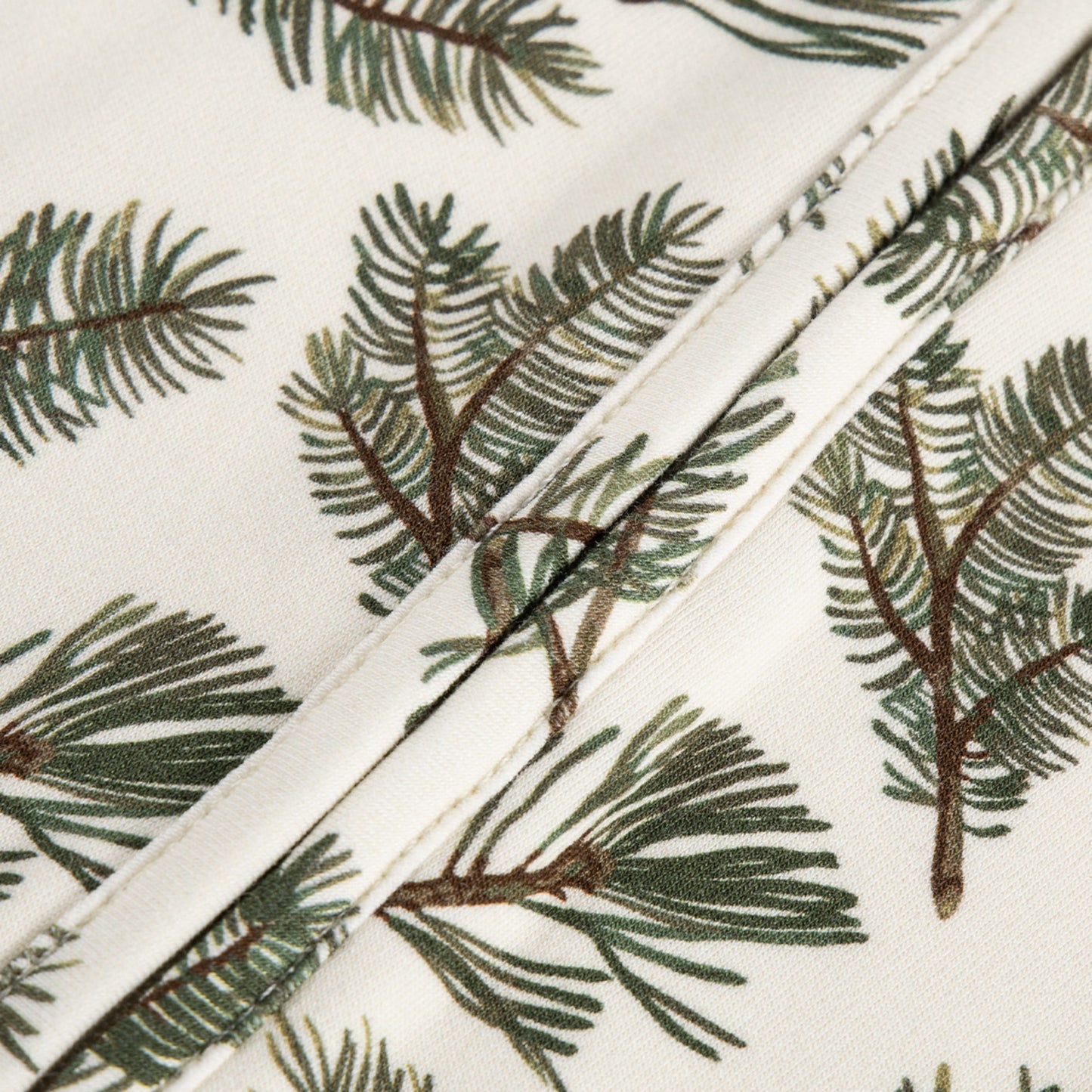 Pine Brushed Zipper Footed Romper