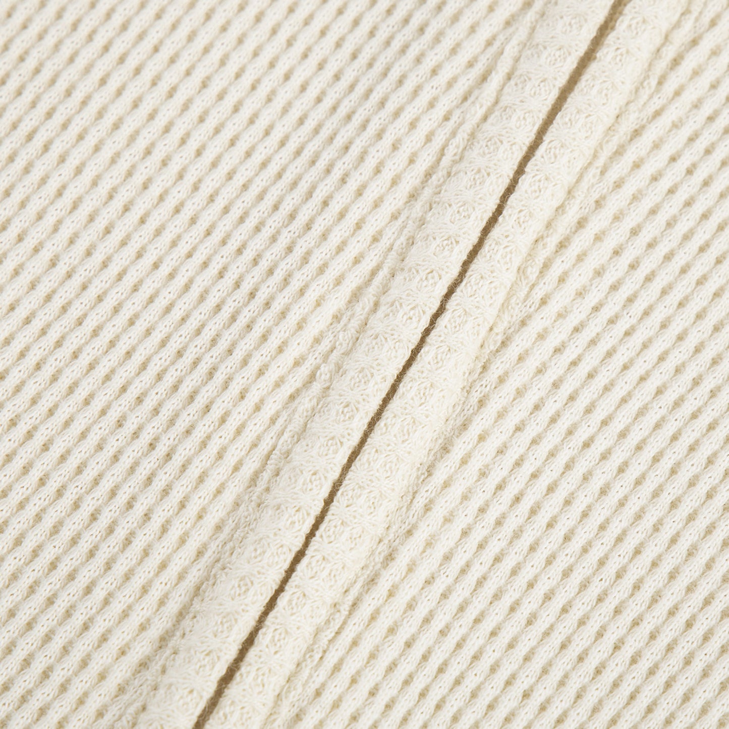 Vanilla Waffle Zipper Footed Romper