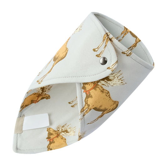 Organic Cotton Kerchief Bib Moose