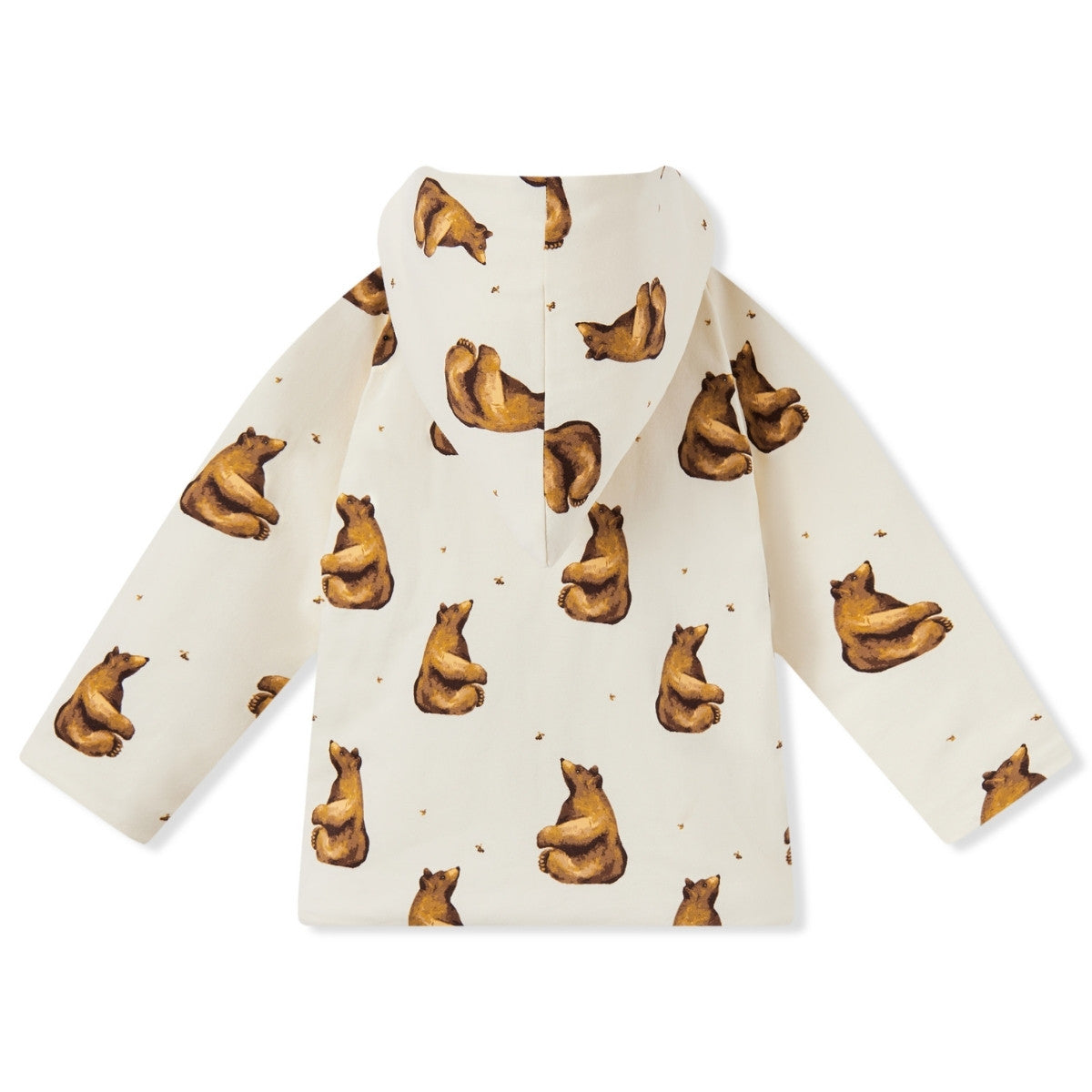 Big Honey Bear Reversible Waffle Knit Hooded Jacket Back