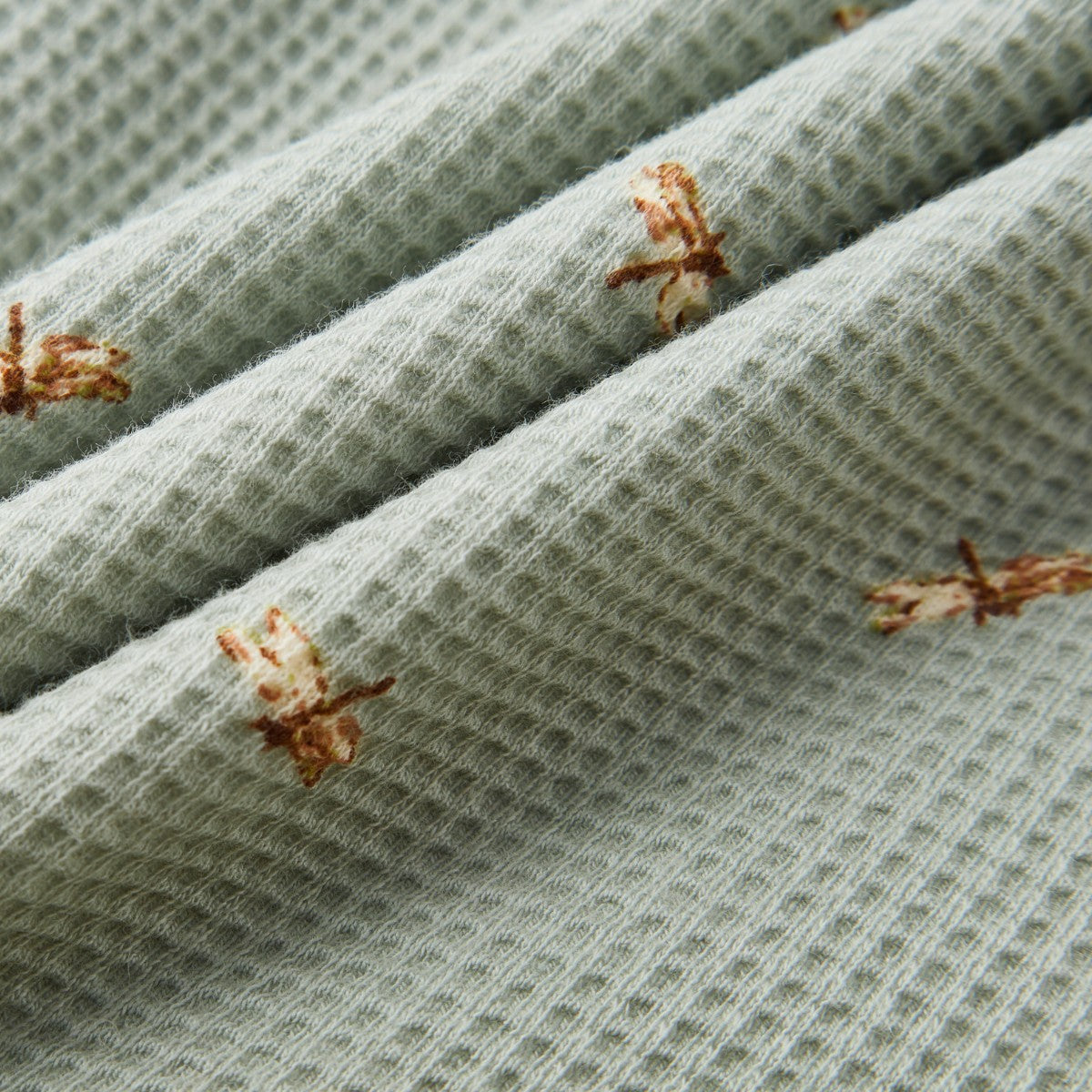 Dragonfly Reversible Waffle Knit Hooded Jacket Folded Detail