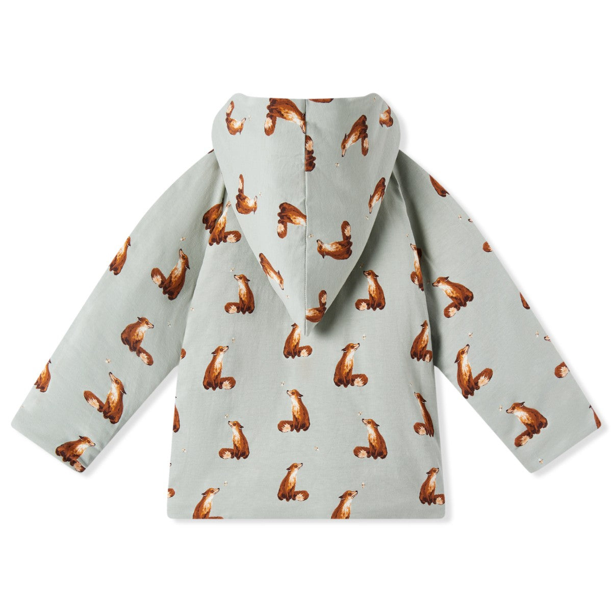 Fox Reversible Waffle Knit Hooded Jacket Back