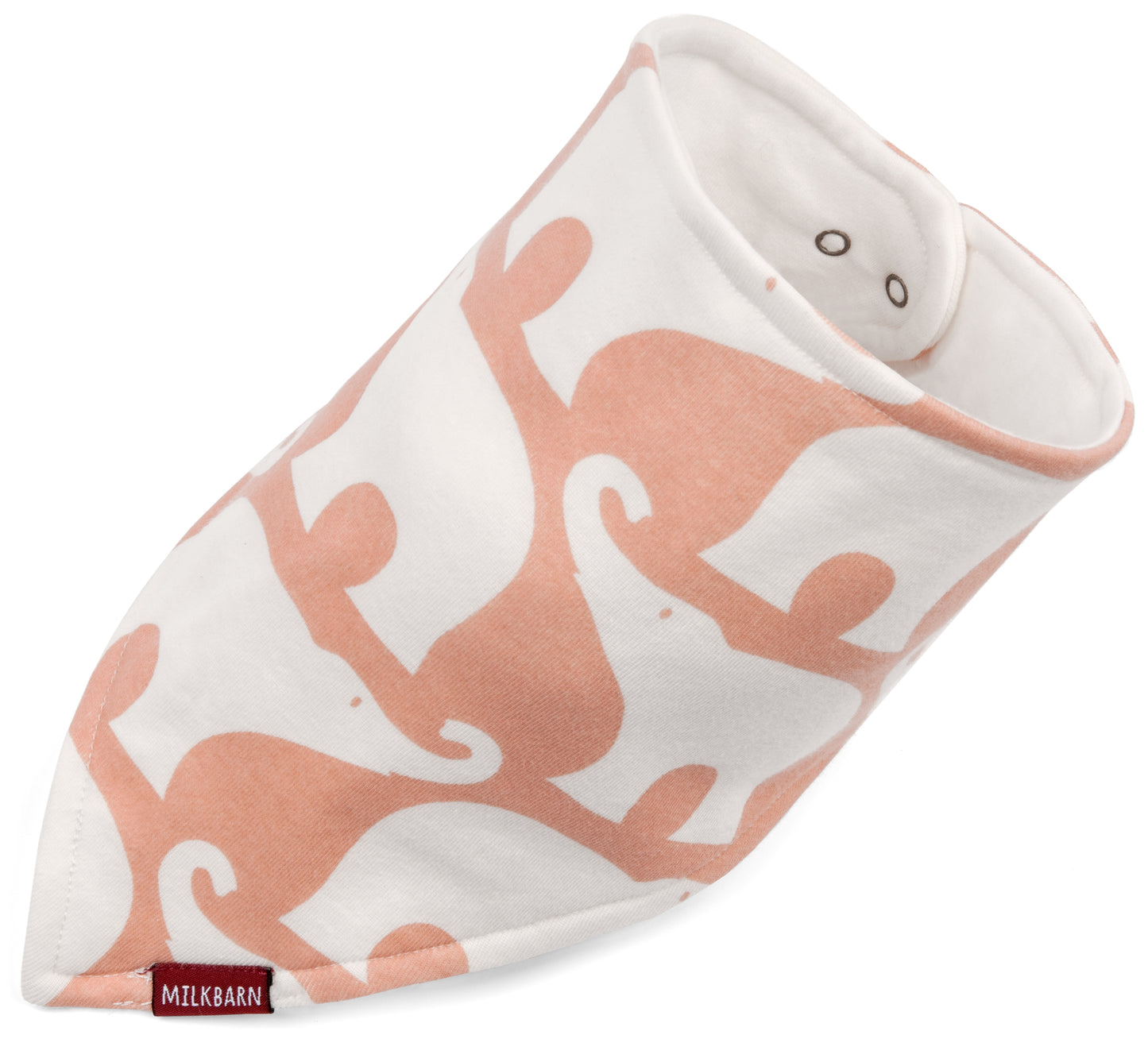 Rose Elephant Organic Kerchief Bib