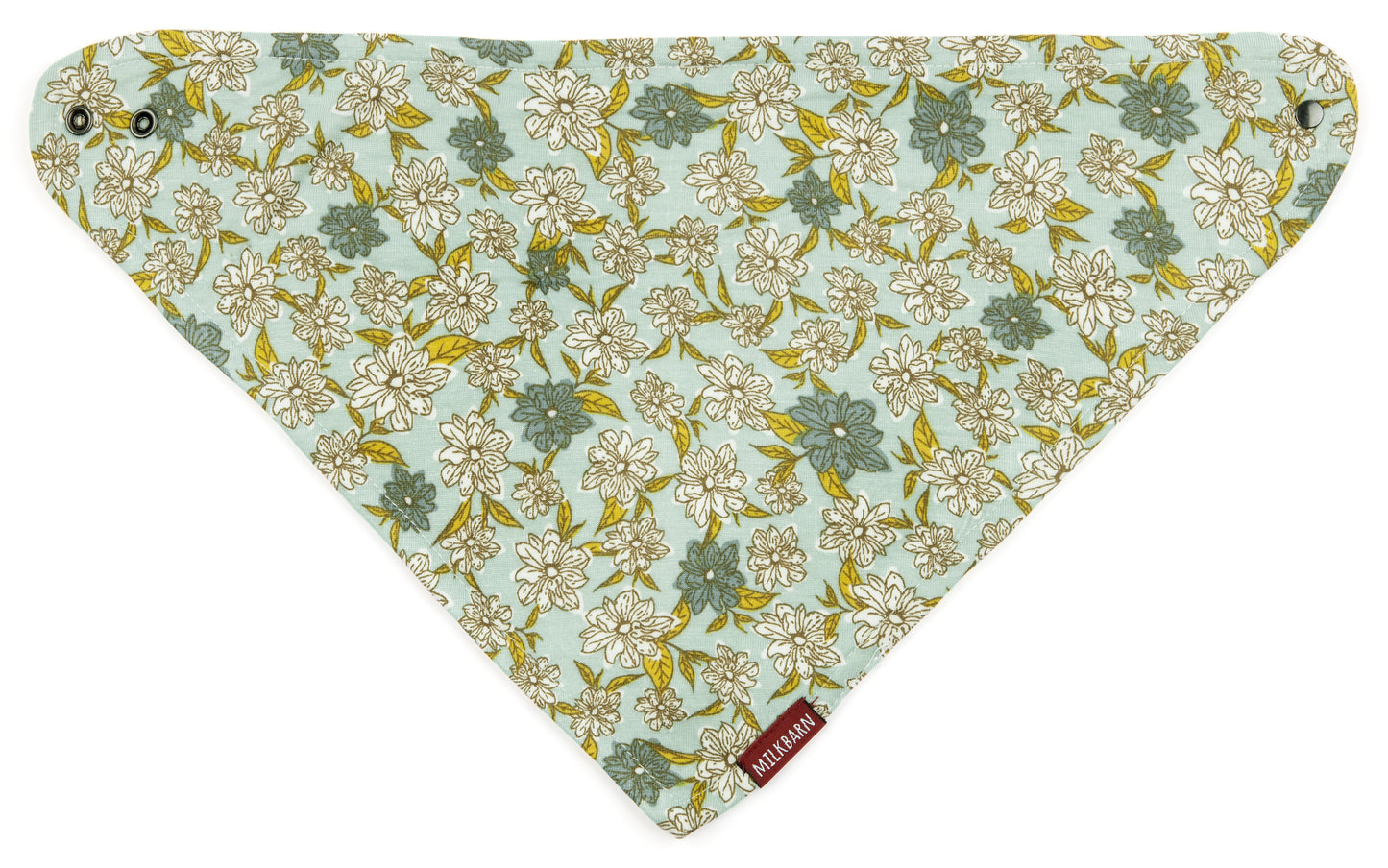 Blue Floral Bamboo Kerchief Bib