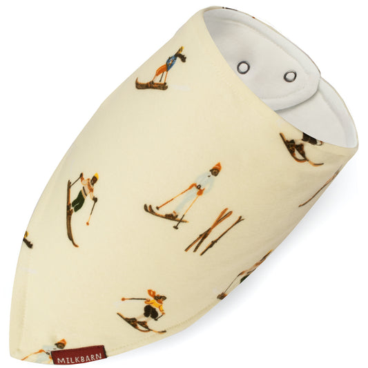 41141 - Vintage Natural Ski Organic Cotton Kerchief Bib