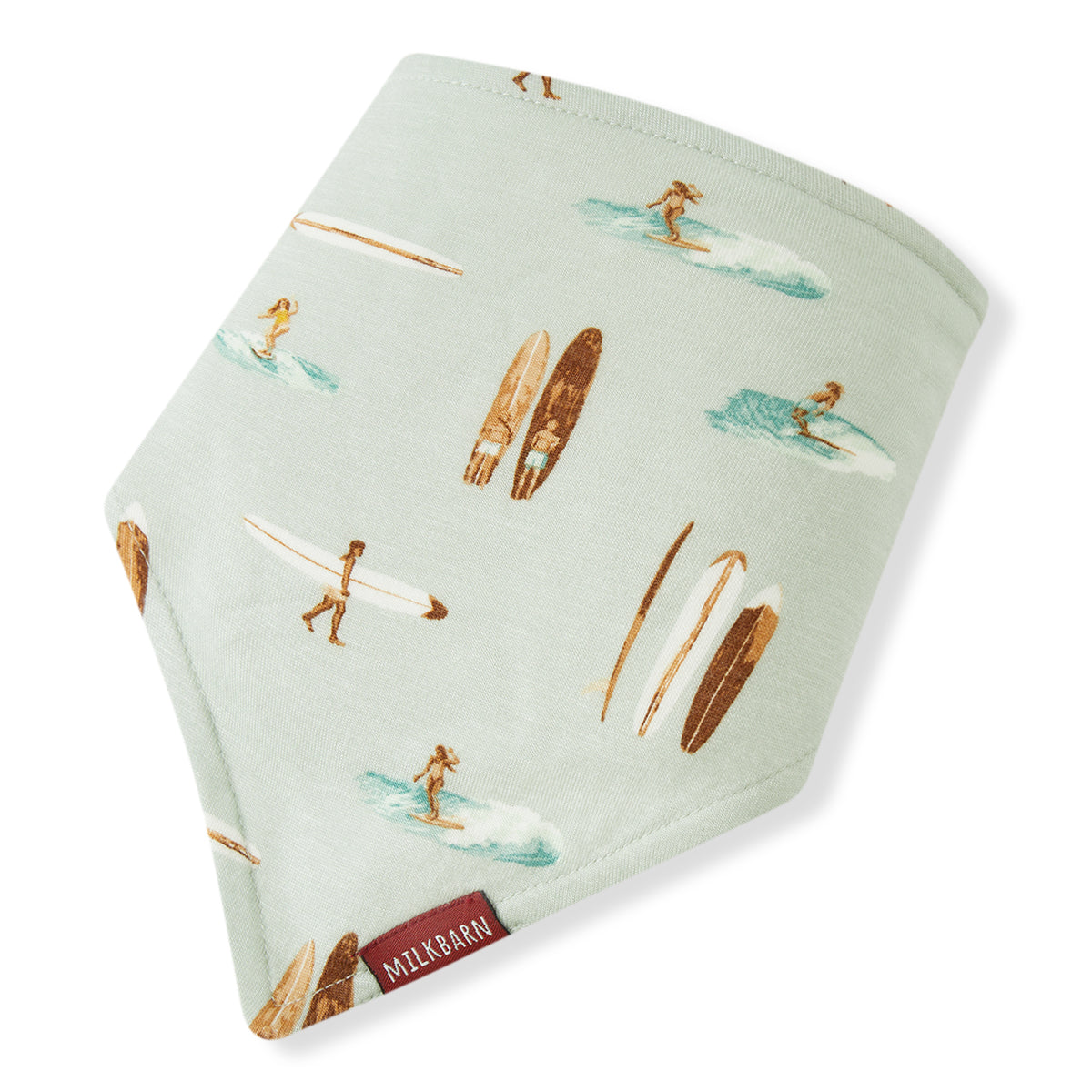 Milkbarn Kids Rayon from Bamboo Kerchief Bib baby Accessories Bib in Vintage Surf fabric Front