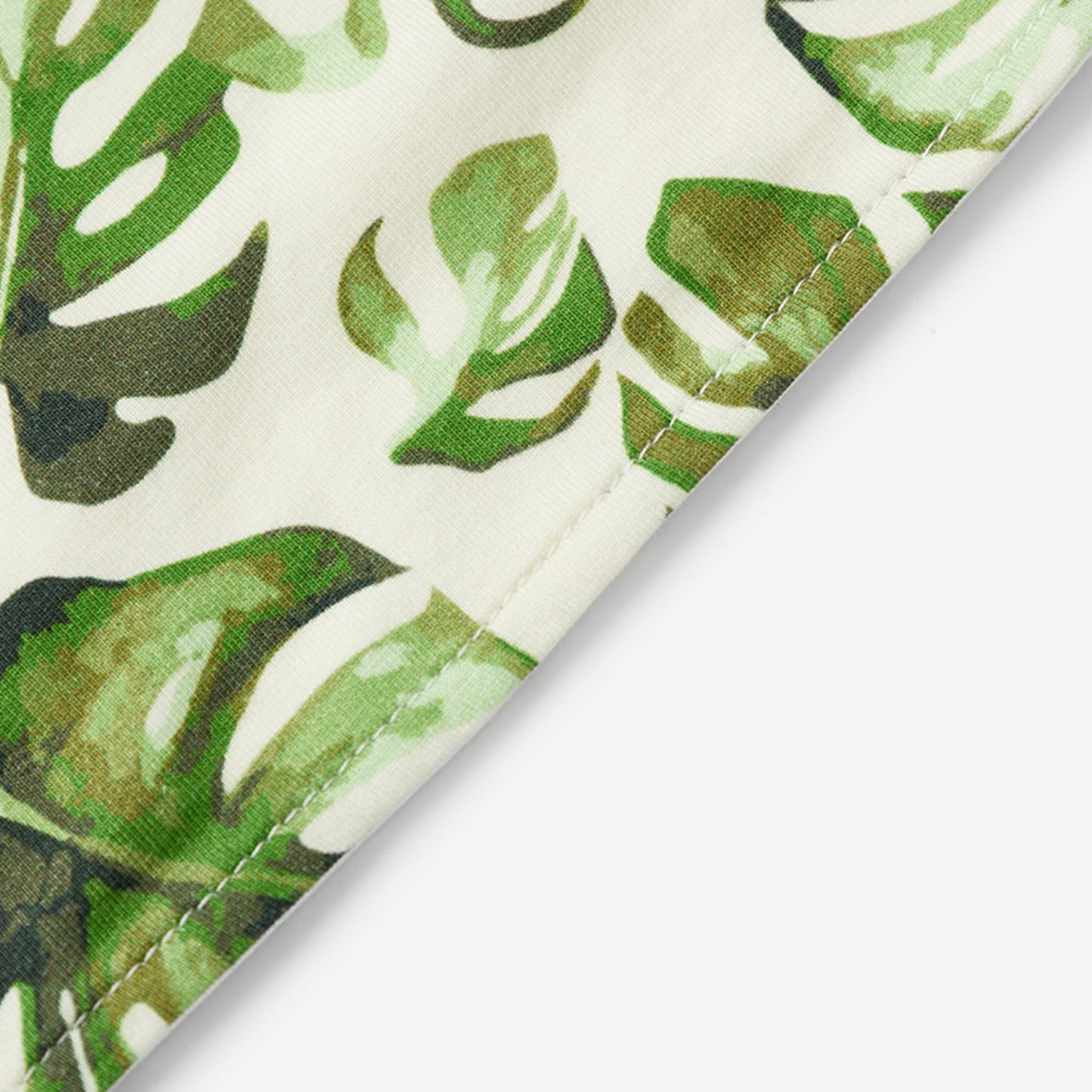 Island Leaf Cotton Stretch Kerchief Bib