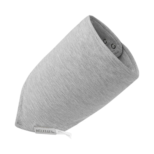 Grey Melange Luxe Solid Kerchief Bib