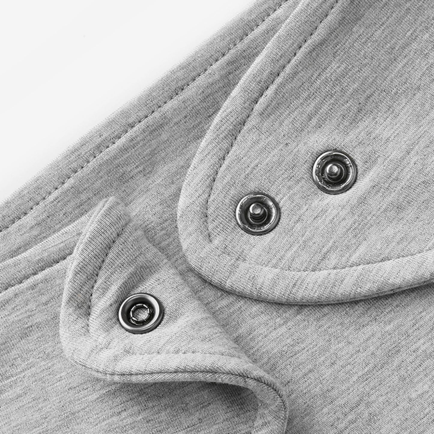 Grey Melange Luxe Solid Kerchief Bib