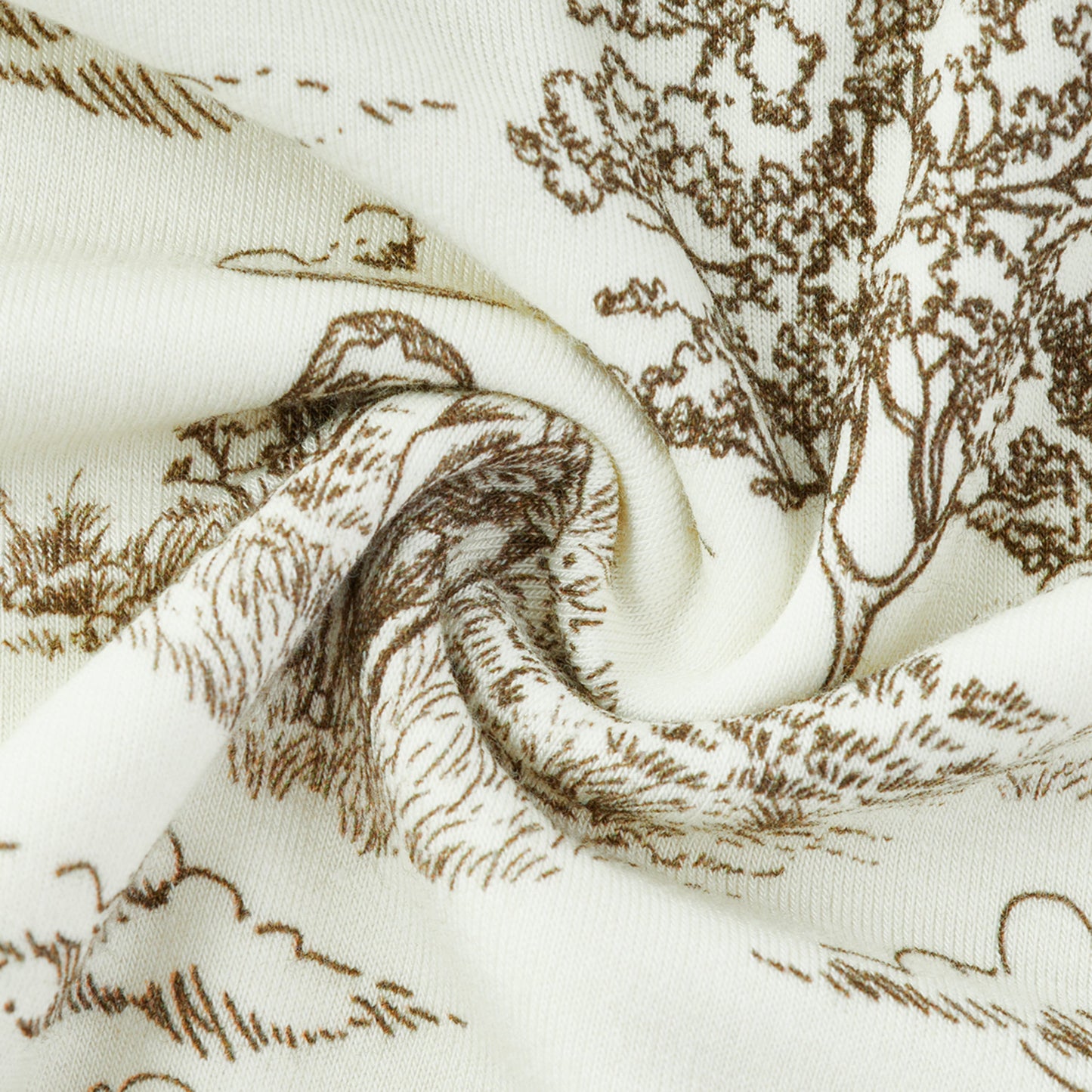 Country Toile Luxe Stretch Kerchief Bib