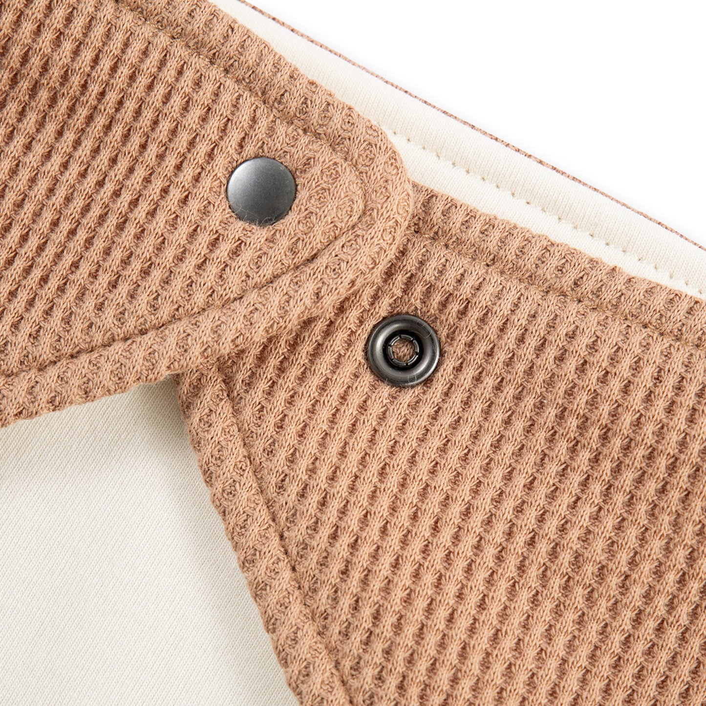 Tawny Rose Waffle Kerchief Bib