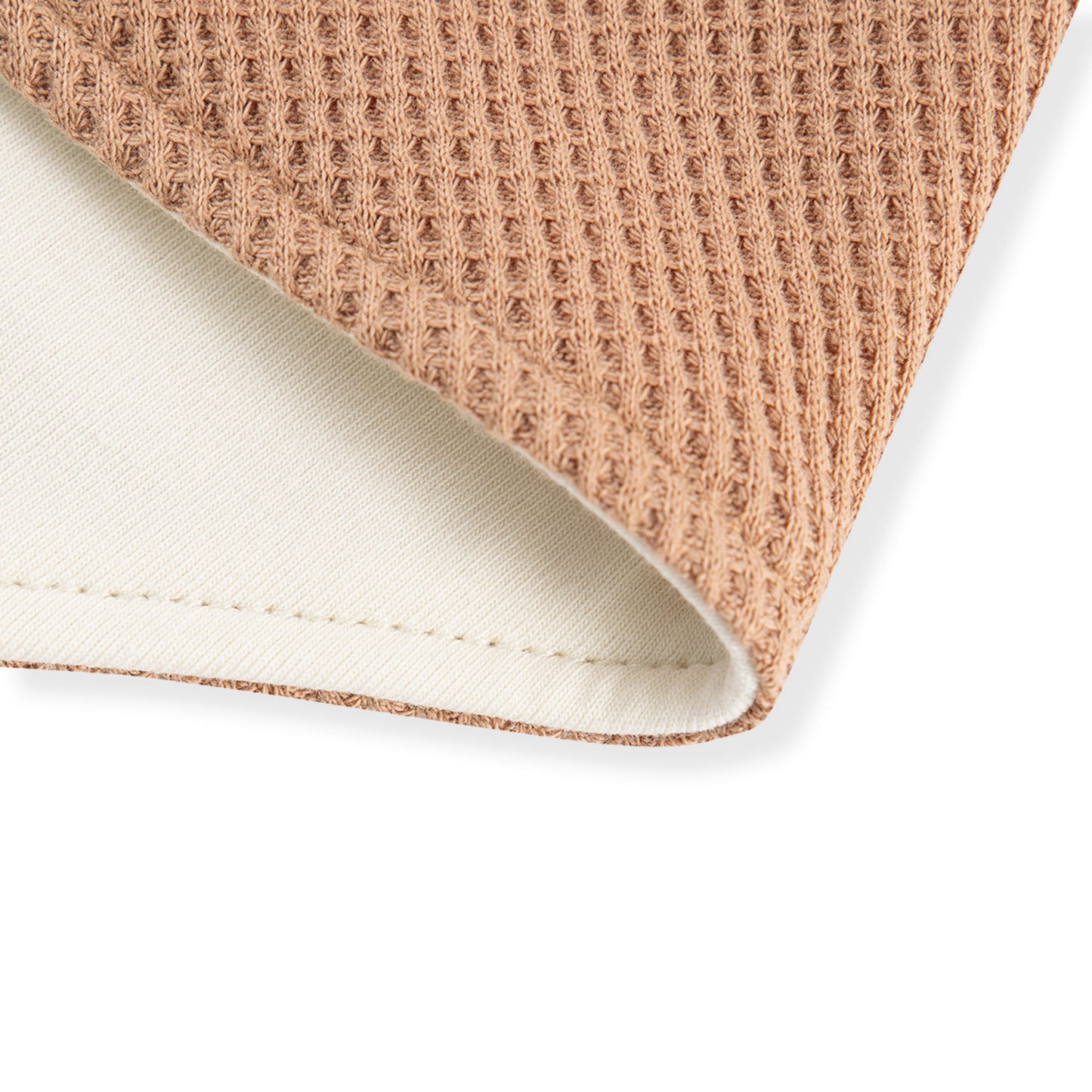 Tawny Rose Waffle Kerchief Bib