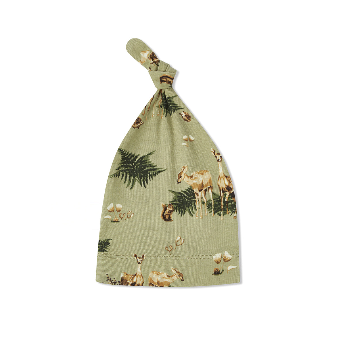 Forest Party Organic Cotton Knotted Beanie Hat