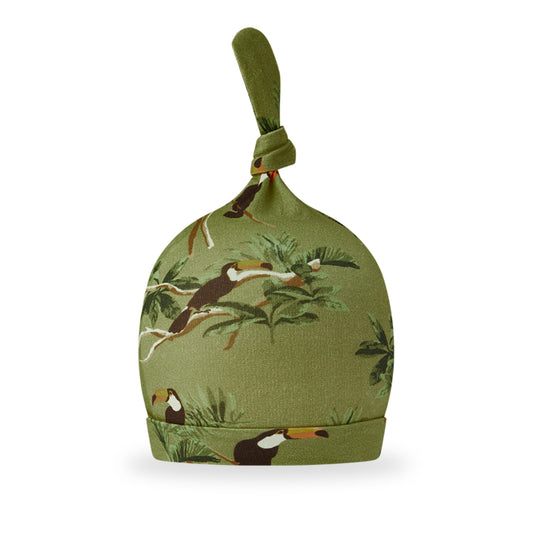 Toucan Cotton Stretch Knotted Beanie Hat