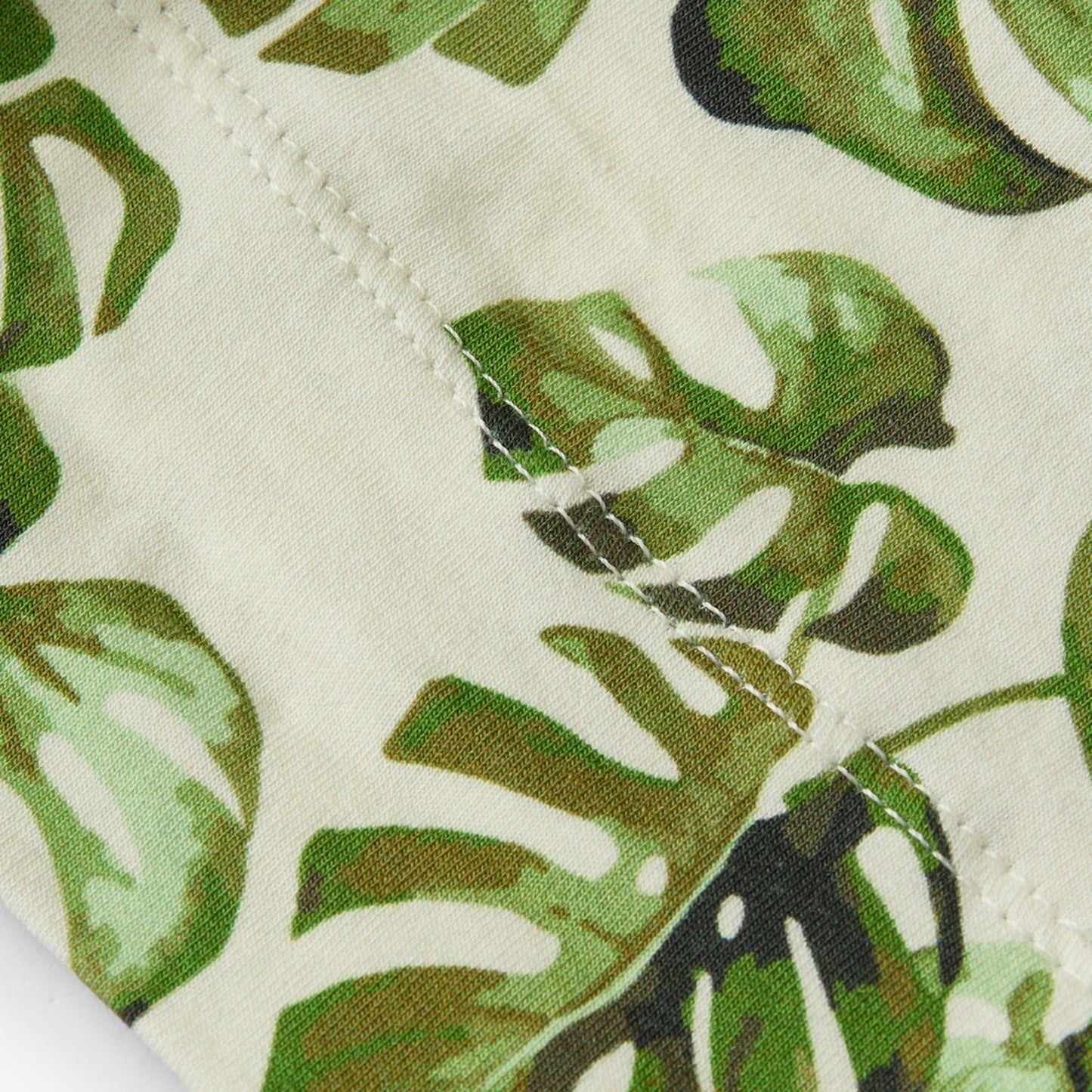 Island Leaf Cotton Stretch Knotted Beanie Hat