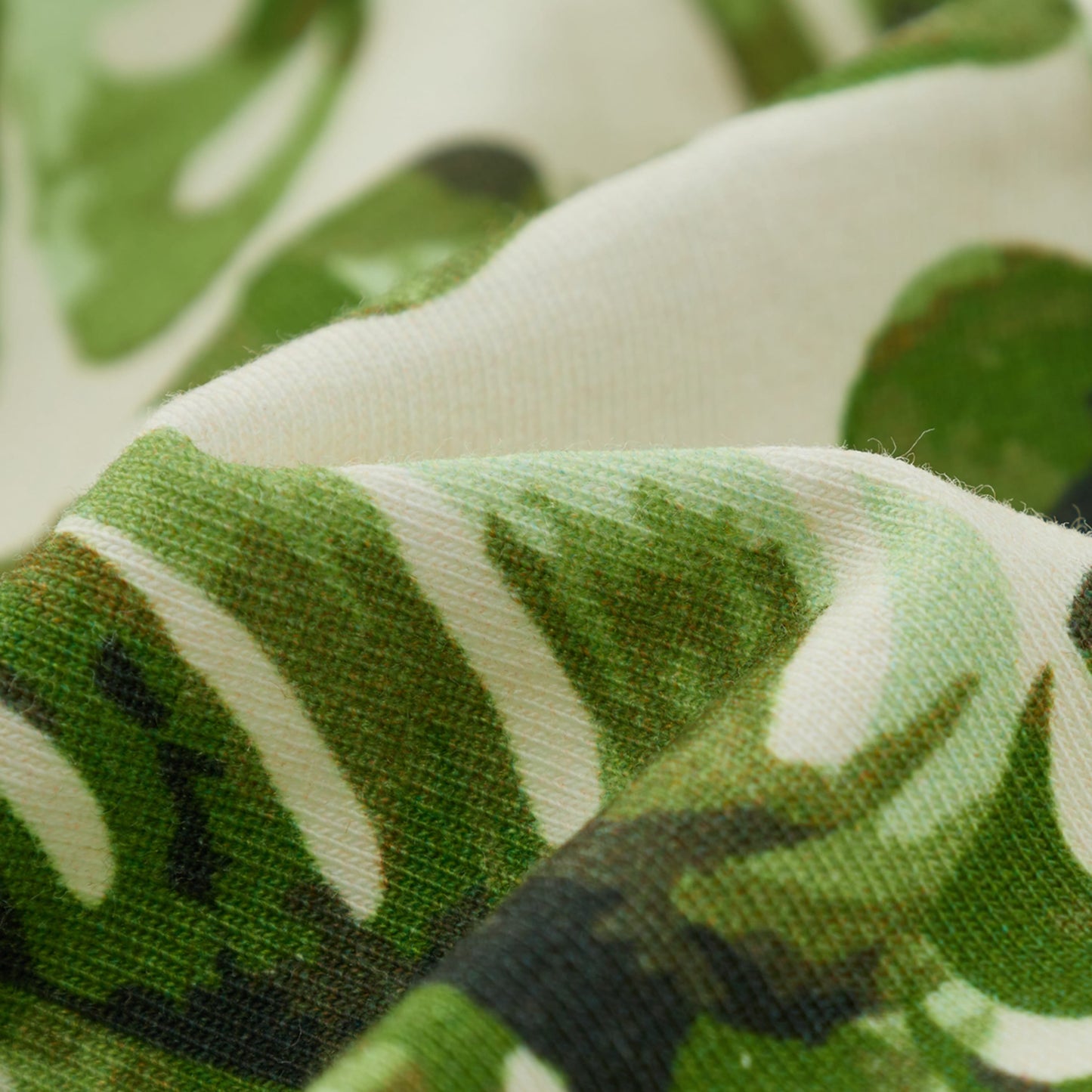 Island Leaf Cotton Stretch Knotted Beanie Hat