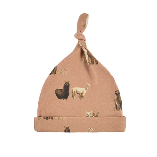Alpaca Organic Cotton Knotted Beanie Hat