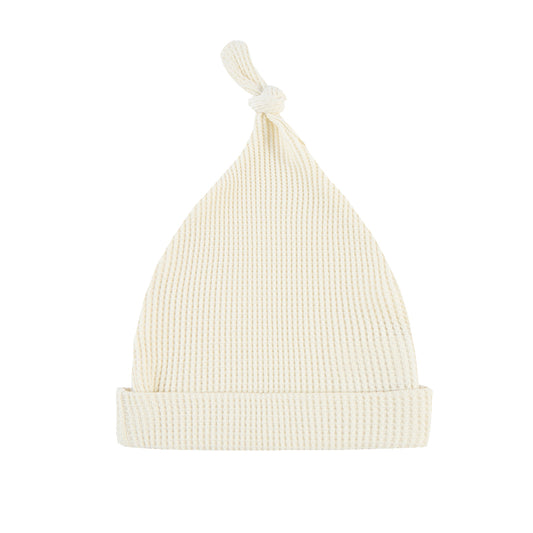 Vanilla Waffle Knotted Beanie Hat