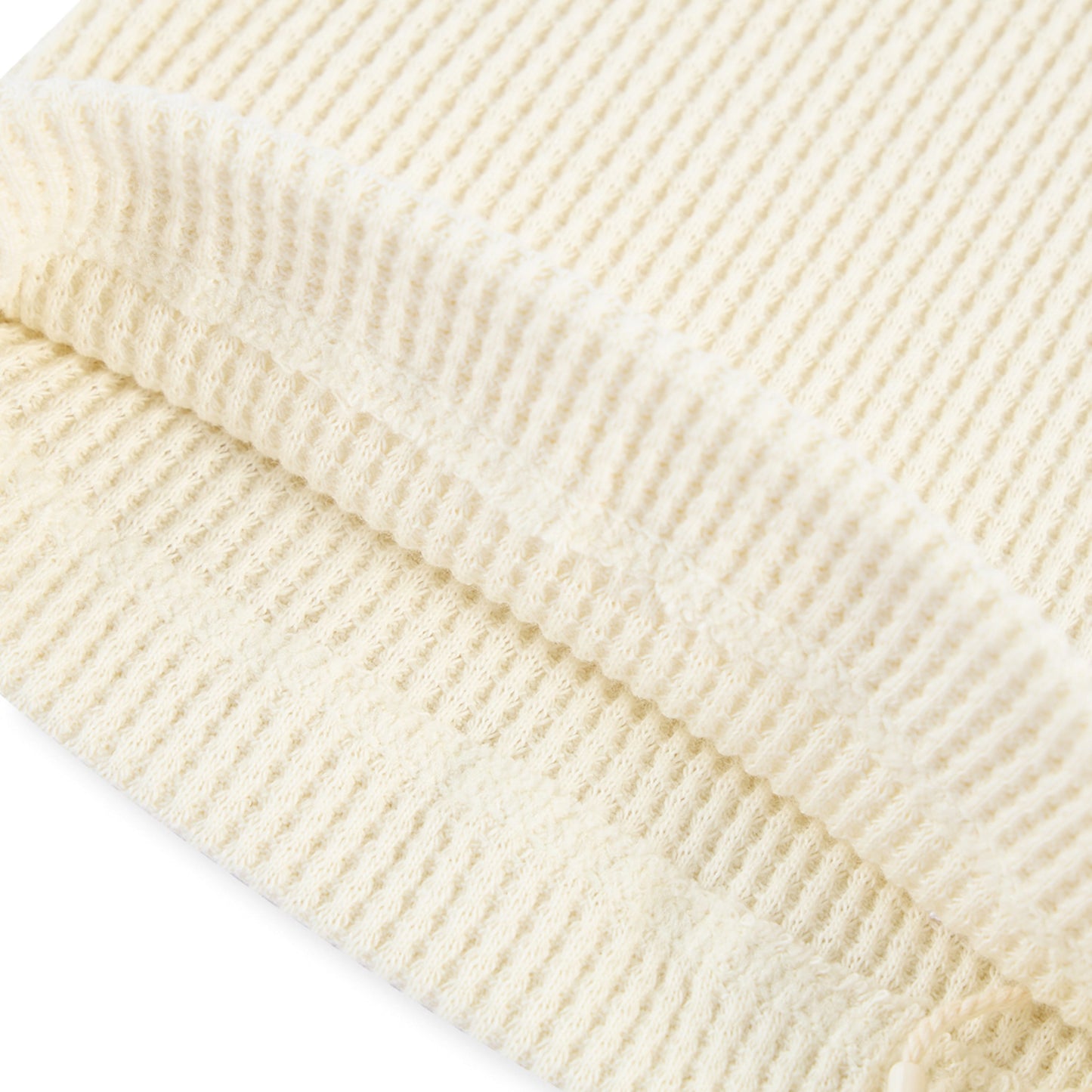 Vanilla Waffle Knotted Beanie Hat