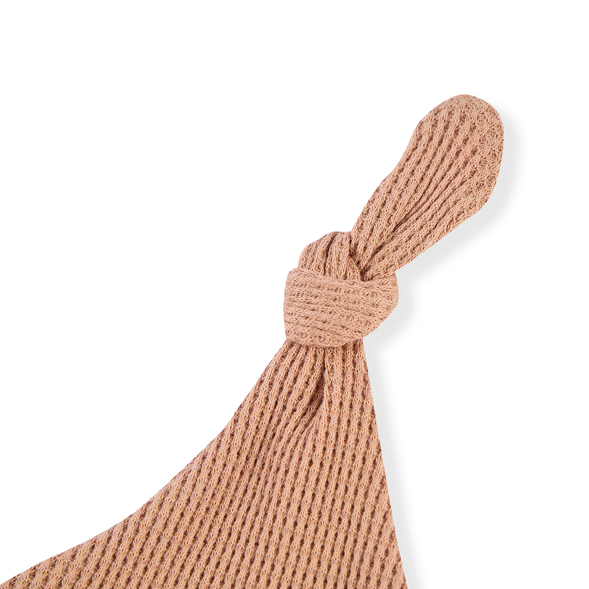 Tawny Rose Waffle Knotted Beanie Hat