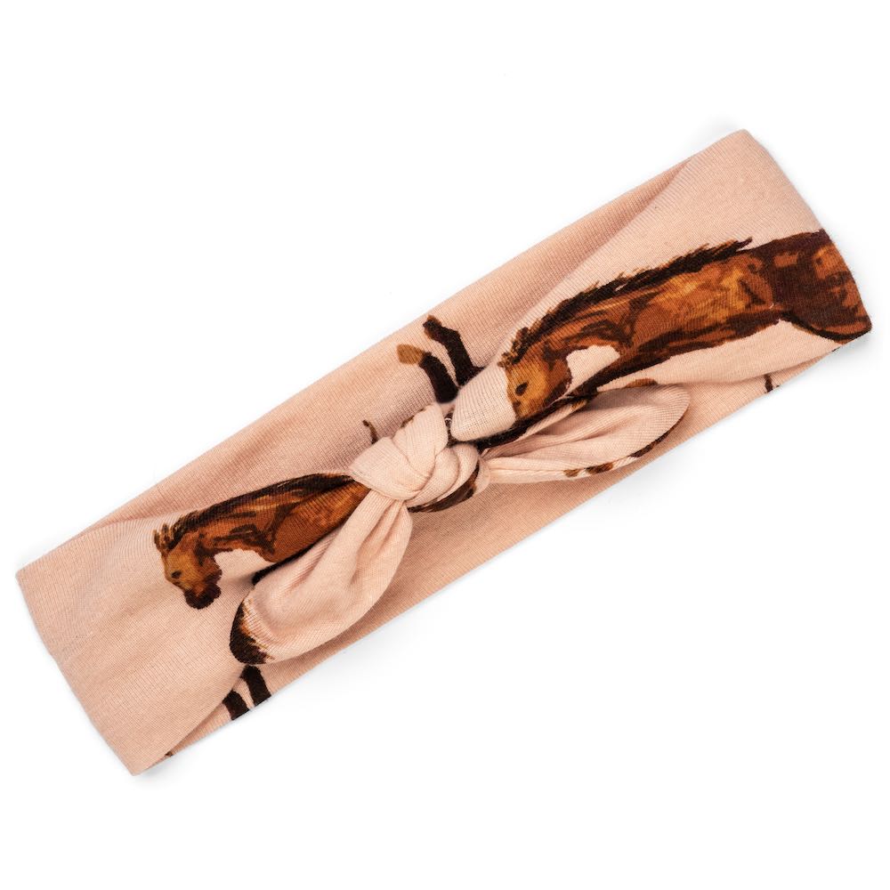 Organic Cotton Headband in the Horse Print by Milkbarn Kids