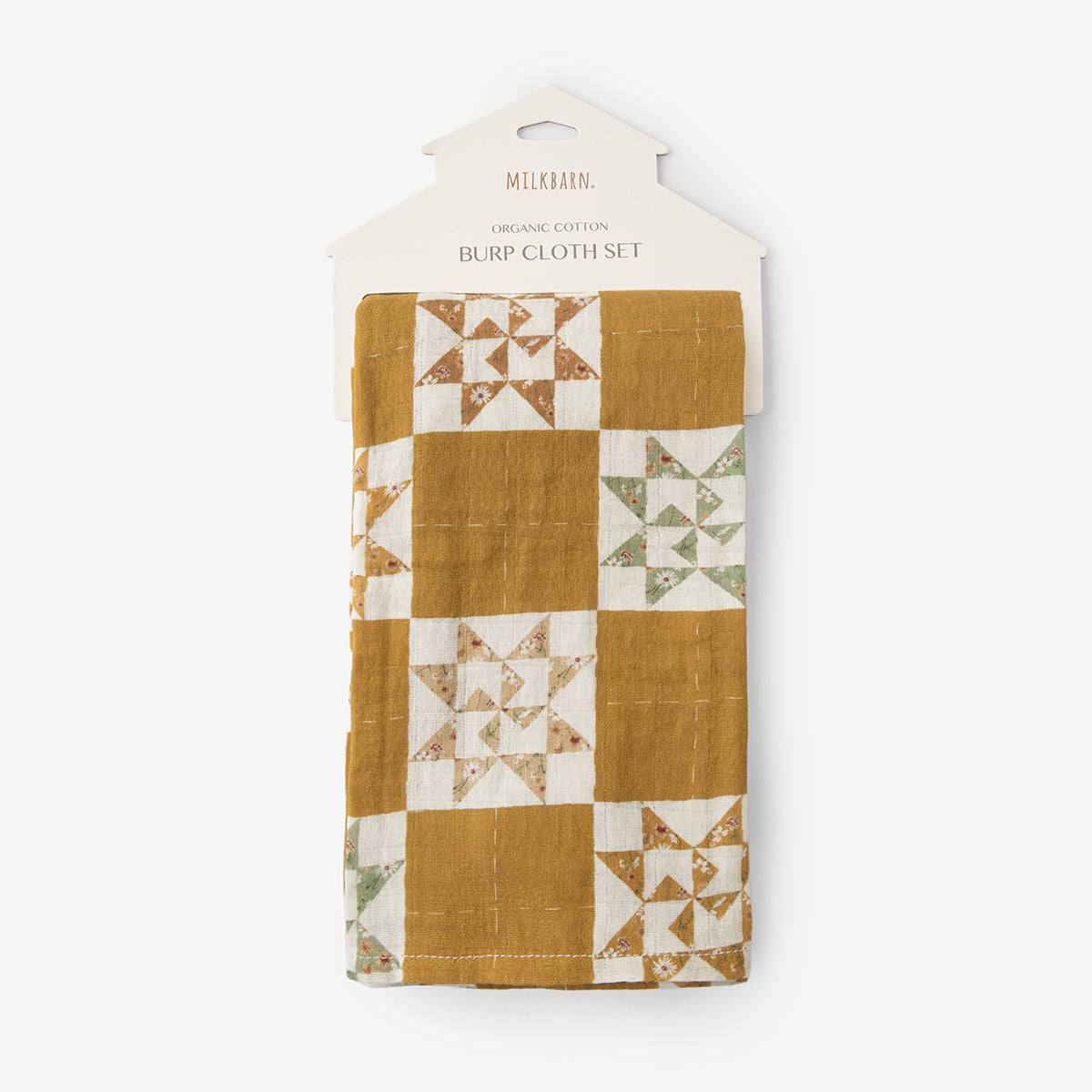 Quilt Organic Cotton Two-Piece Burp Cloth Set