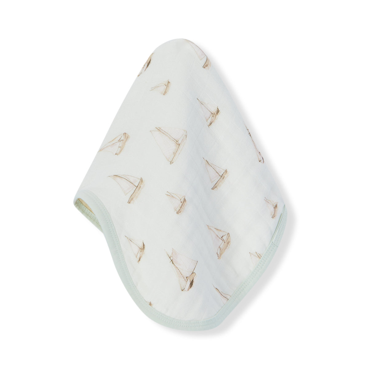 sailboat melody contour four layer burp cloth