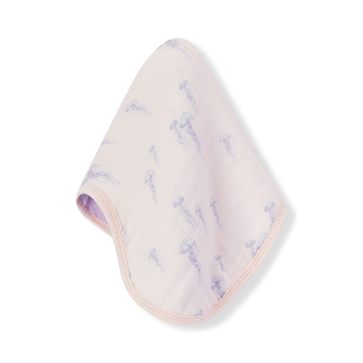 sunset jellyfish contour four layer burp cloth