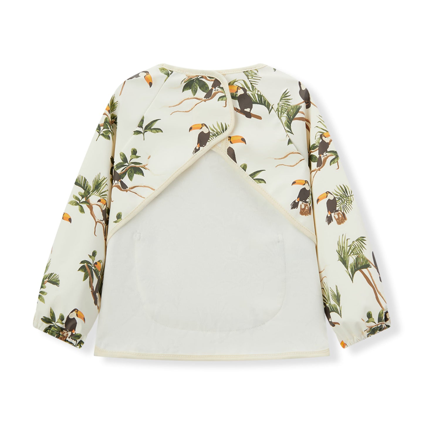 White Toucan Long Sleeve Pocket Bib