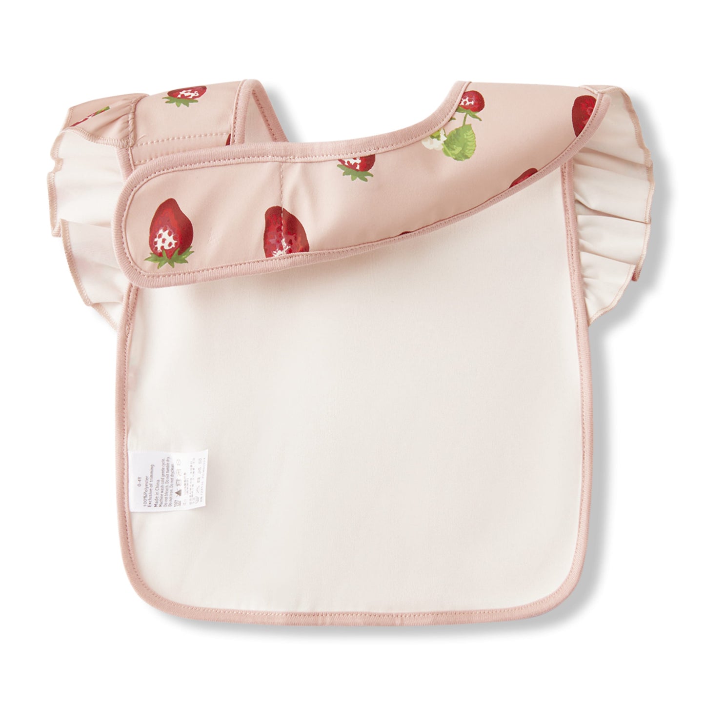 Strawberry Ruffle Pocket Bib