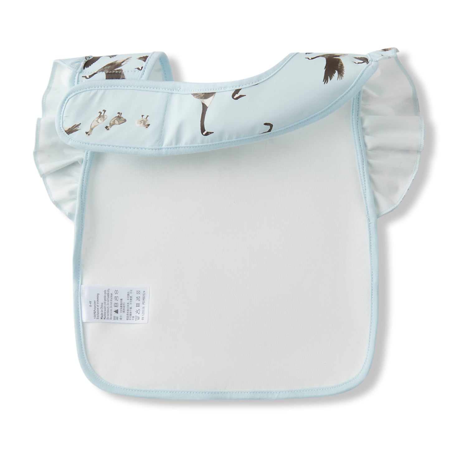 Goose Ruffle Pocket Bib