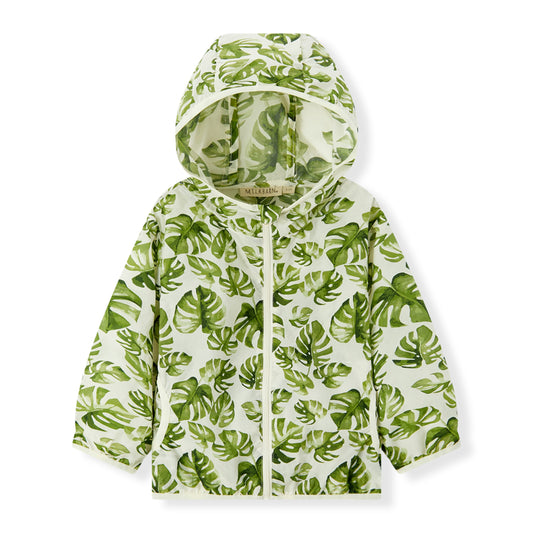 Island Leaf Hooded Sun Shield Windbreaker Jacket