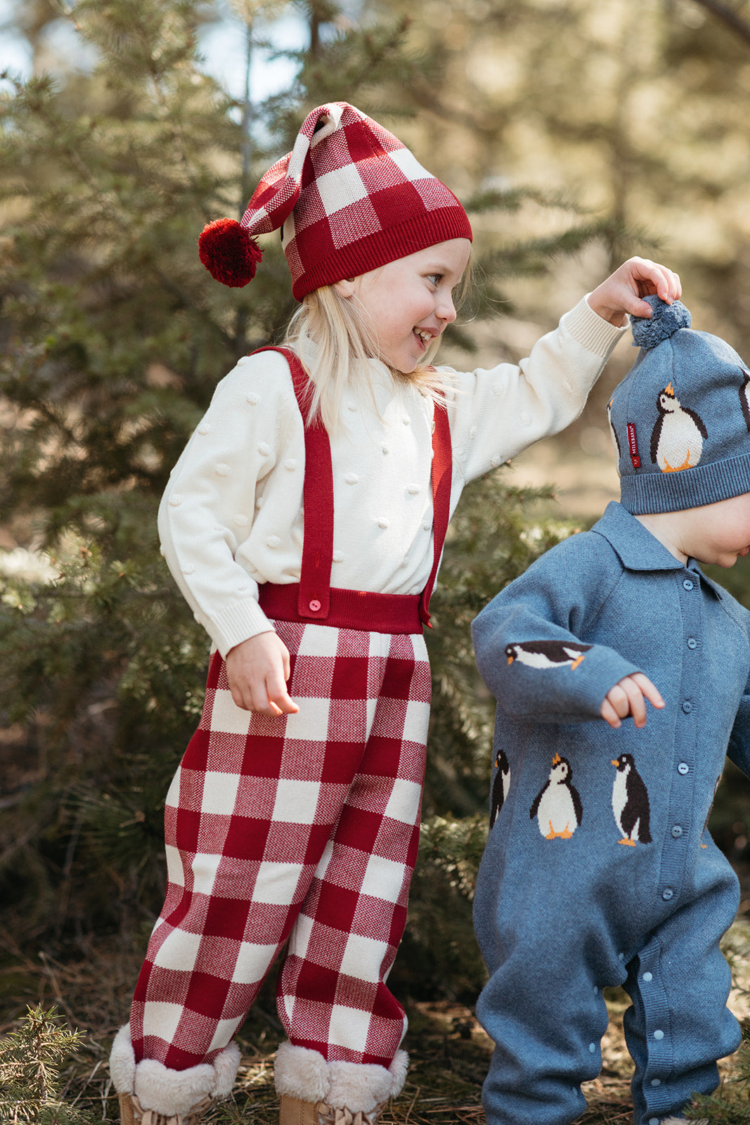Penguin Family Knitted Pom Beanie