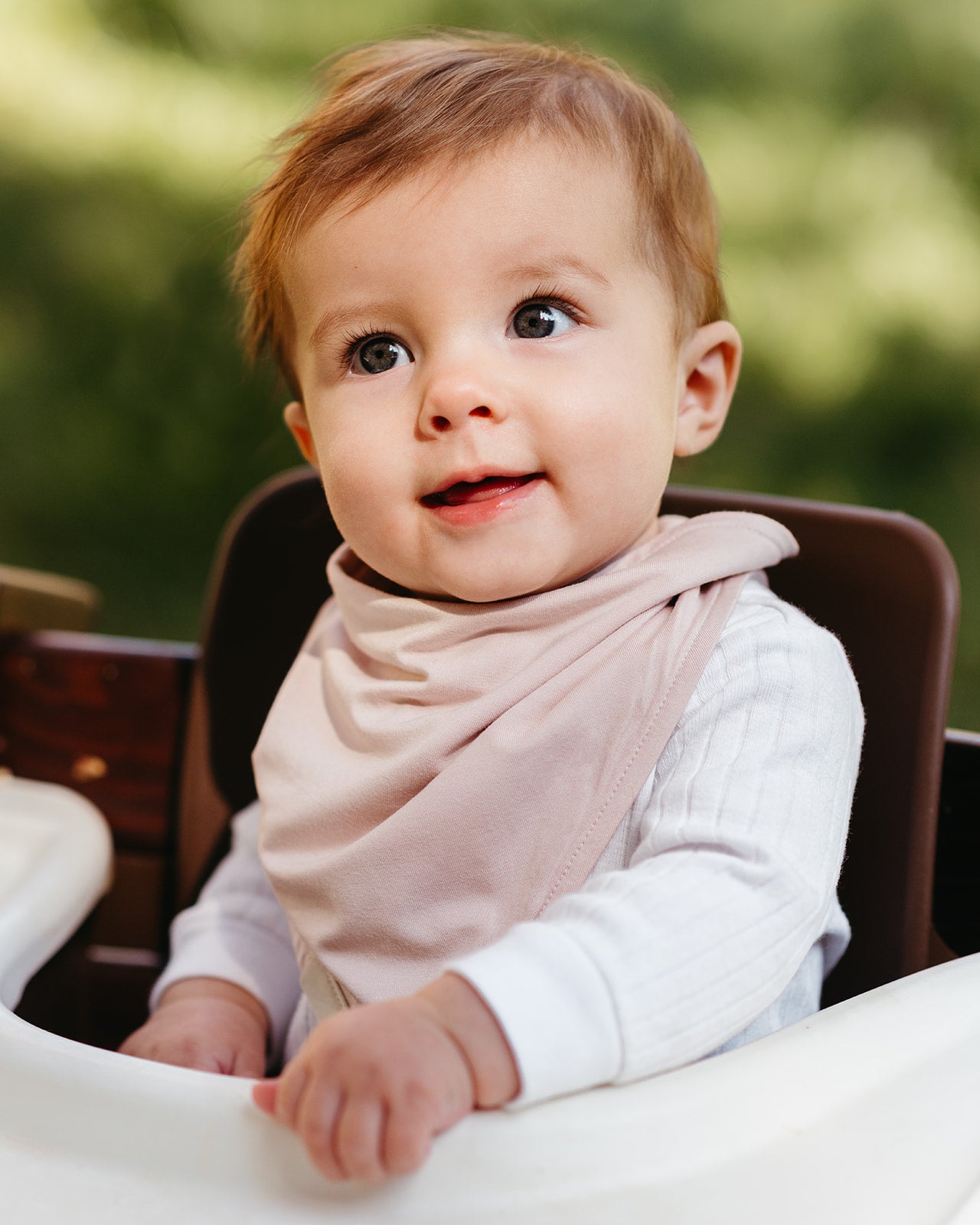 Sepia Rose Luxe Solid Kerchief Bib