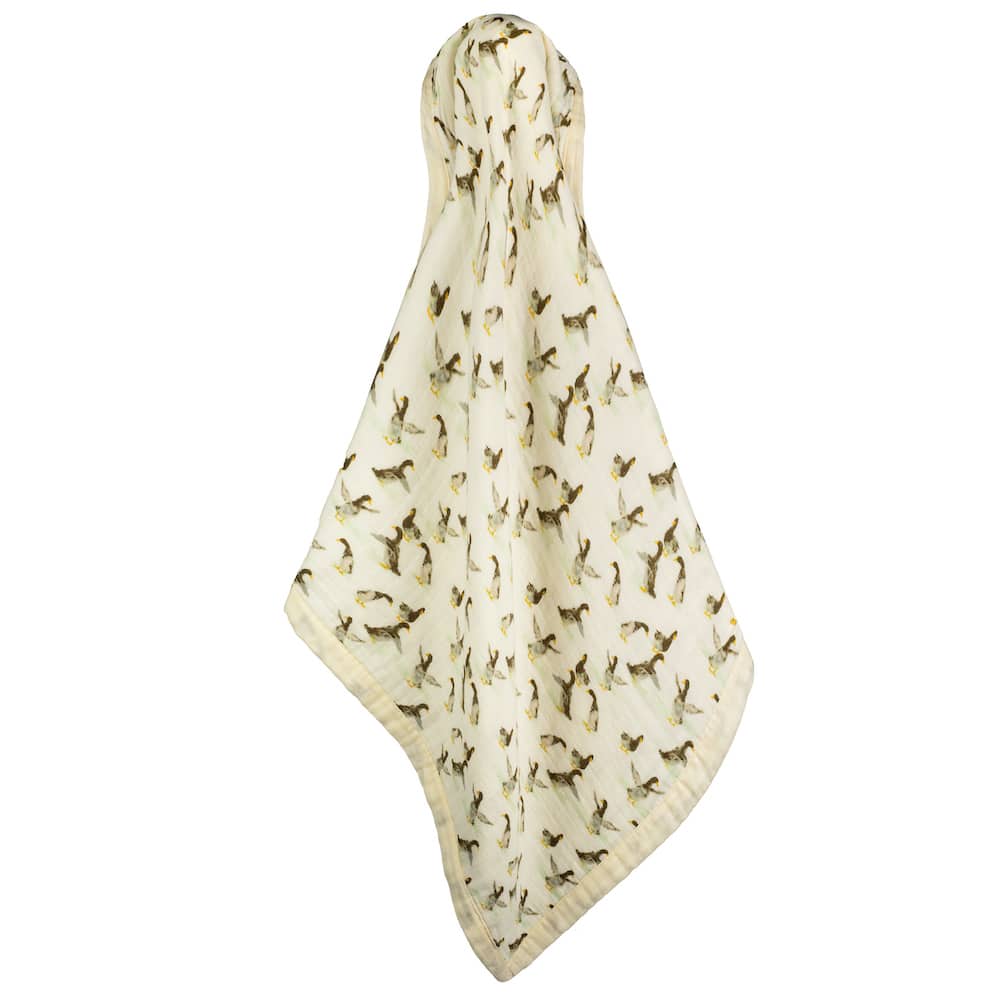Duck Muslin Big Lovey Blanket by Milkbarn Kids