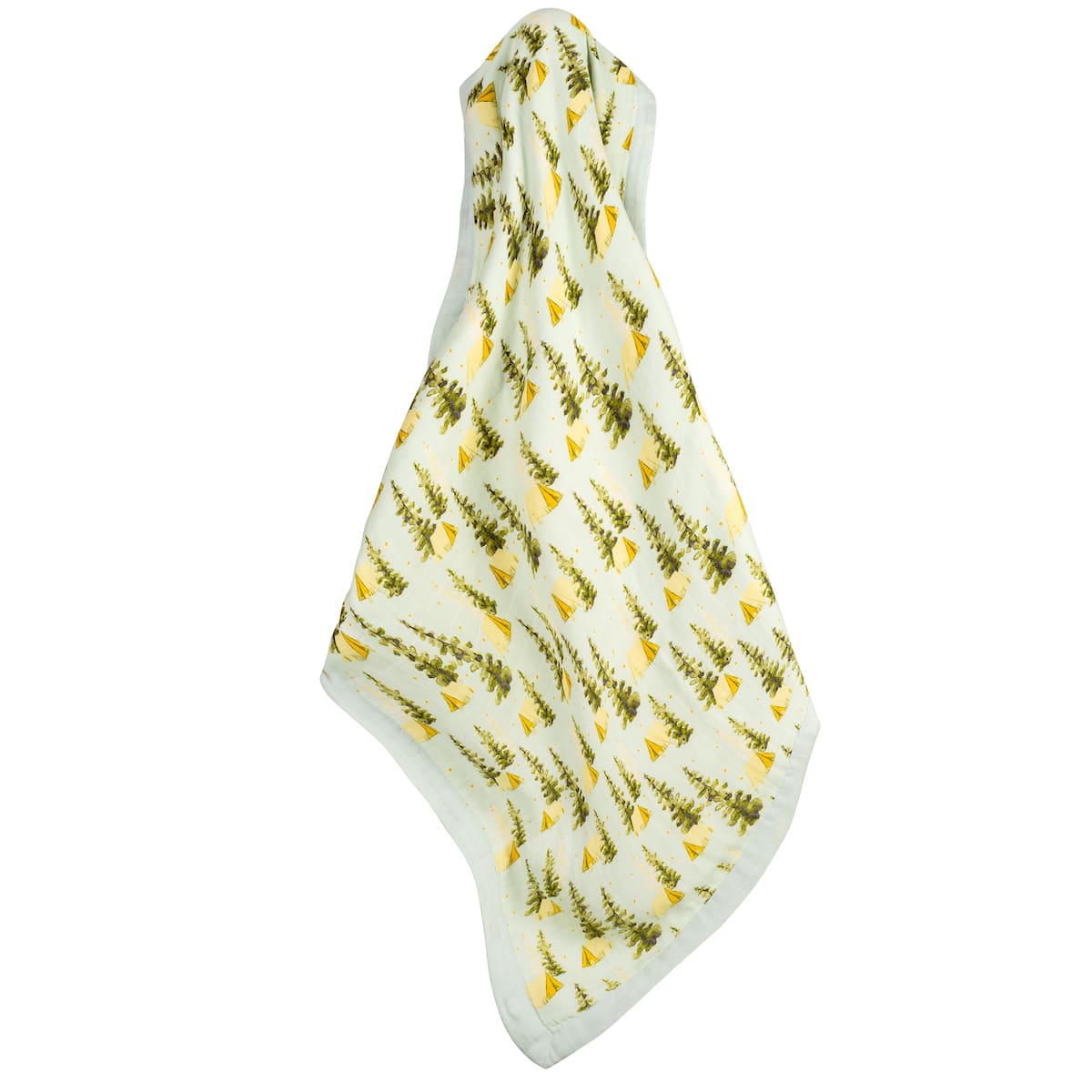 Camping Big Lovey Muslin Blanket Unfolded