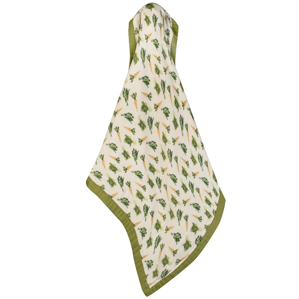 64135_2 - Fresh Veggies Three Layer Bamboo and Organic Cotton Big Lovey Babby Blanket by Milkbarn