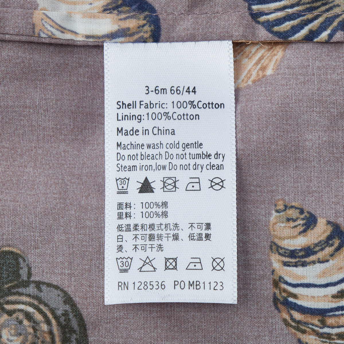 Milkbarn Kids Cotton Butterfly Ruffle Dress & Bloomers baby Apparel Dress in Purple Seashells fabric Picture