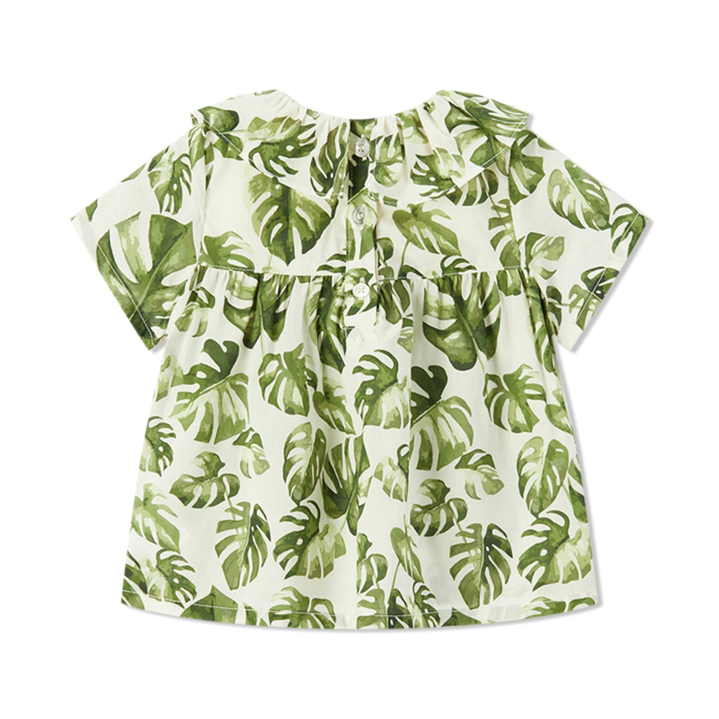 Island Leaf Butterfly Ruffle Dress & Bloomers