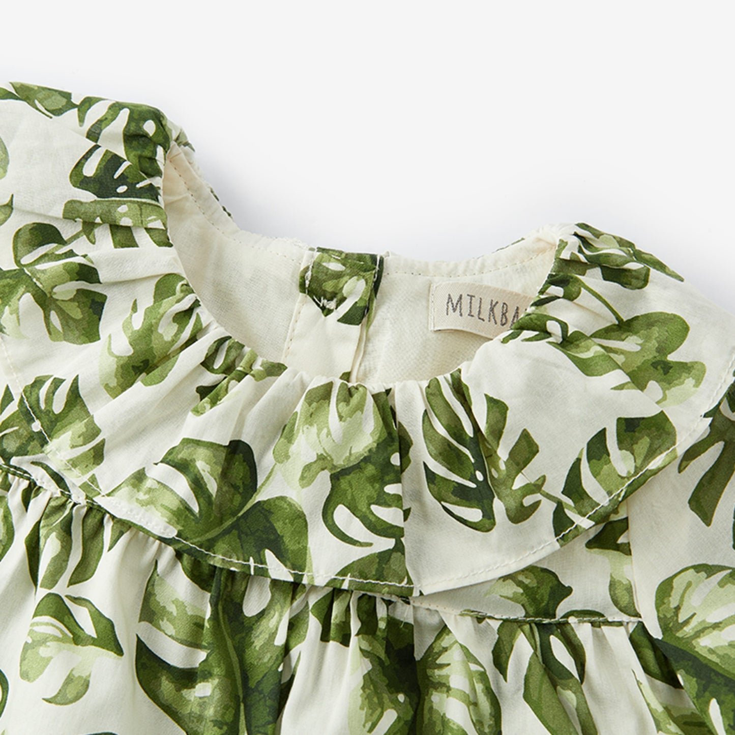 Island Leaf Butterfly Ruffle Dress & Bloomers