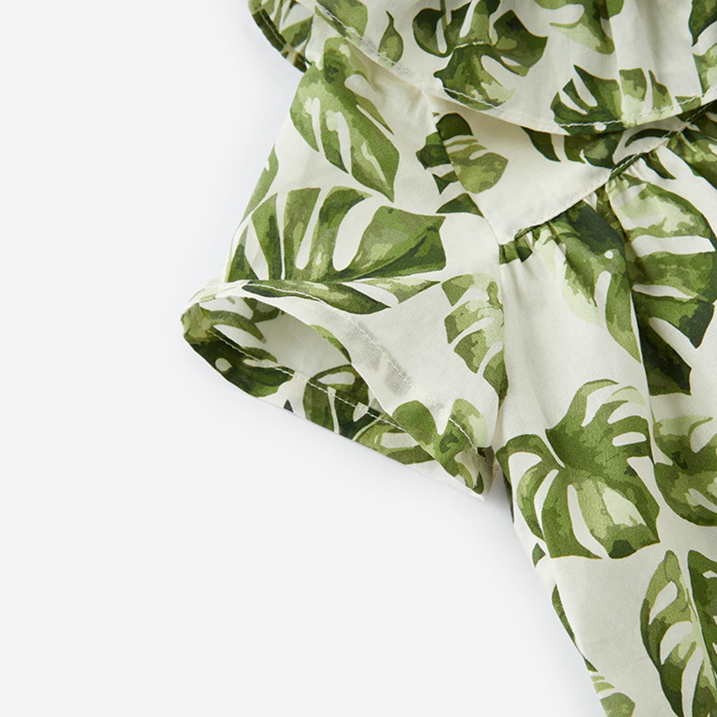 Island Leaf Butterfly Ruffle Dress & Bloomers