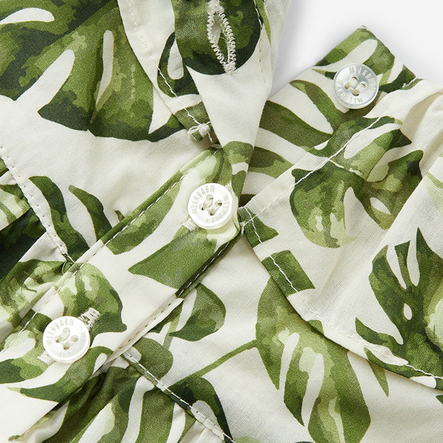 Island Leaf Butterfly Ruffle Dress & Bloomers