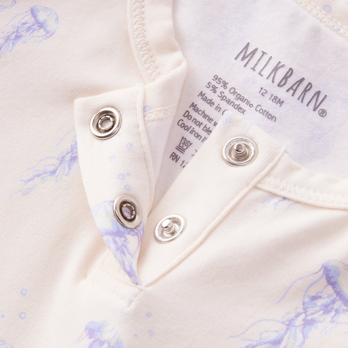 sunset jellyfish cotton stretch shortall