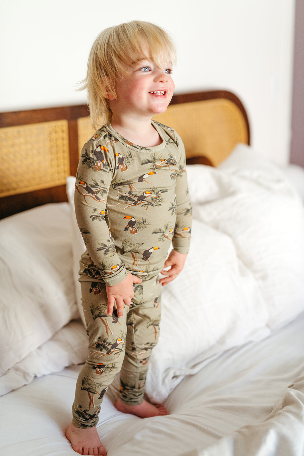 Toucan Cotton Stretch LS Two Piece Pajama Set