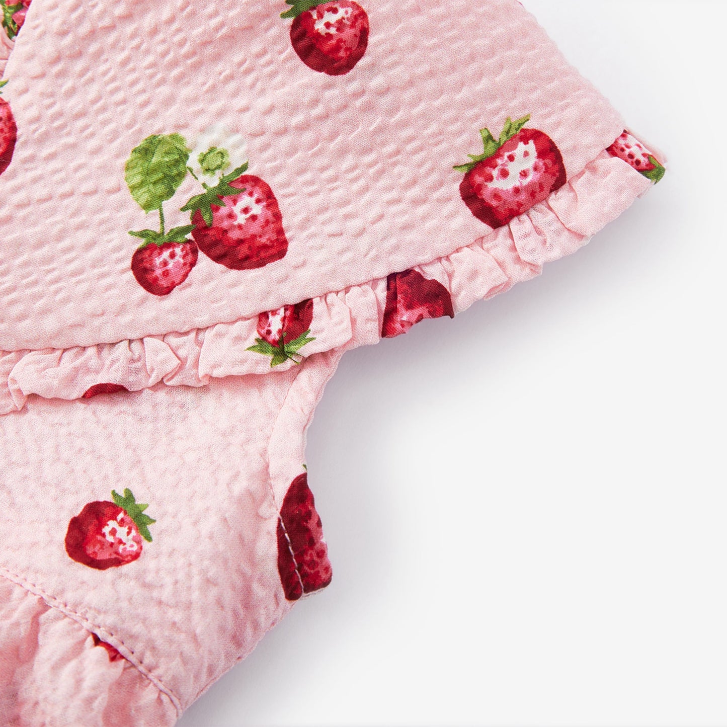 Strawberry Ruffle Collar One Pieces