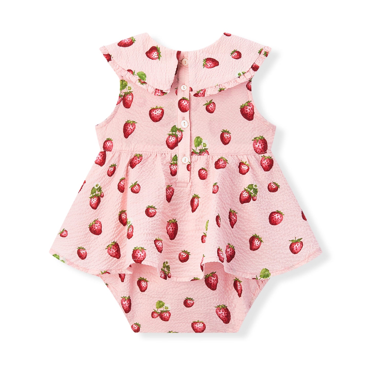 Strawberry Ruffle Collar One Pieces