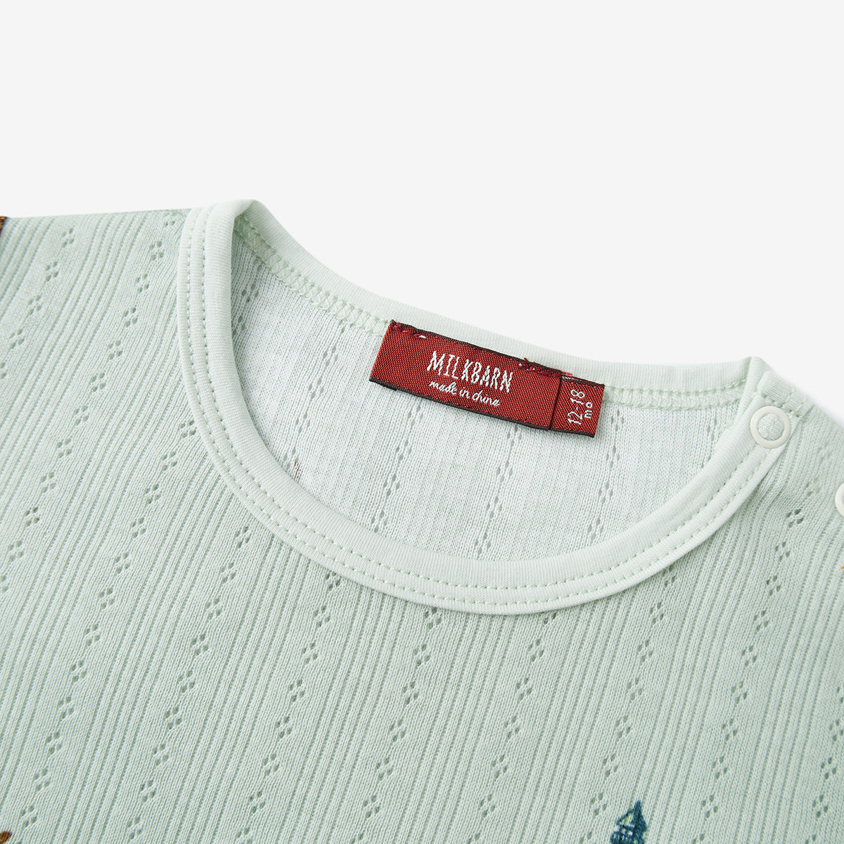 Milkbarn Kids Cotton Short Sleeve Two Piece Set baby Apparel Shortall in Beach fabric Other Detail