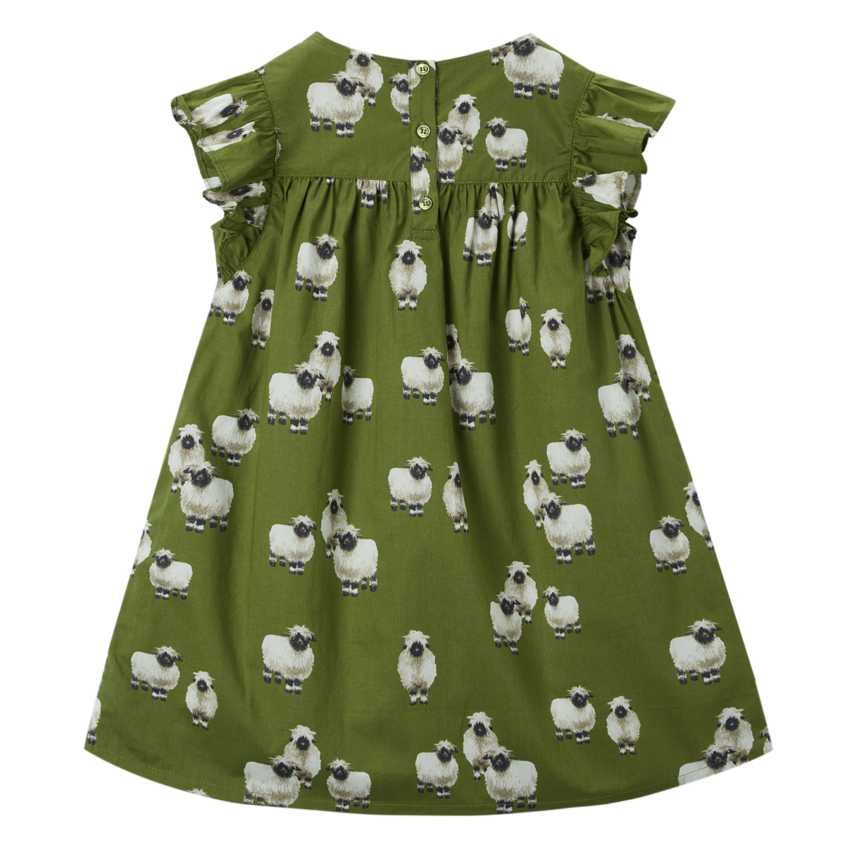 Valais Sheep Butterfly Ruffle Dress
